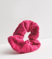 New Look Bright Pink Towelling Scrunchie